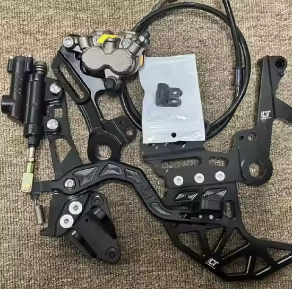 Zestaw Foot Brake + Adapter na 2 Zaciski do Ultra Bee/lbx oryginalny zaciski(wersja do lbx wymaga posiadania już hamulca od ultry